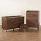 Baxton Studio Lena MidCentury Modern Walnut Brown Finished Wood 3Piece Storage Set 219-9537-9535-9534-ZORO - alternate 9